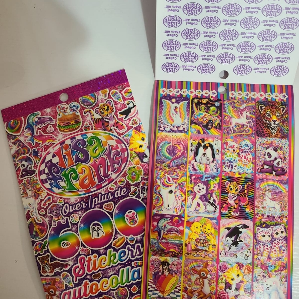 Lisa Frank Vibrant Sticker Collection with Rainbow Hues